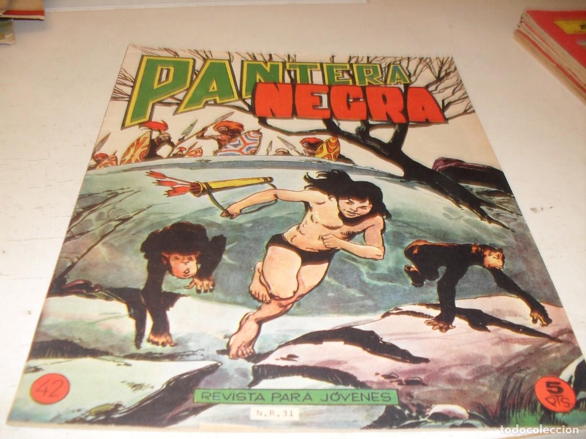 Tebeos: (ORIGINAL)PANTERA NEGRA N&ordm; 42,CON CROMOS ESTAMPAS DE AFRICA 165 AL 168,DE 65,REVISTA,MAGA,1965
