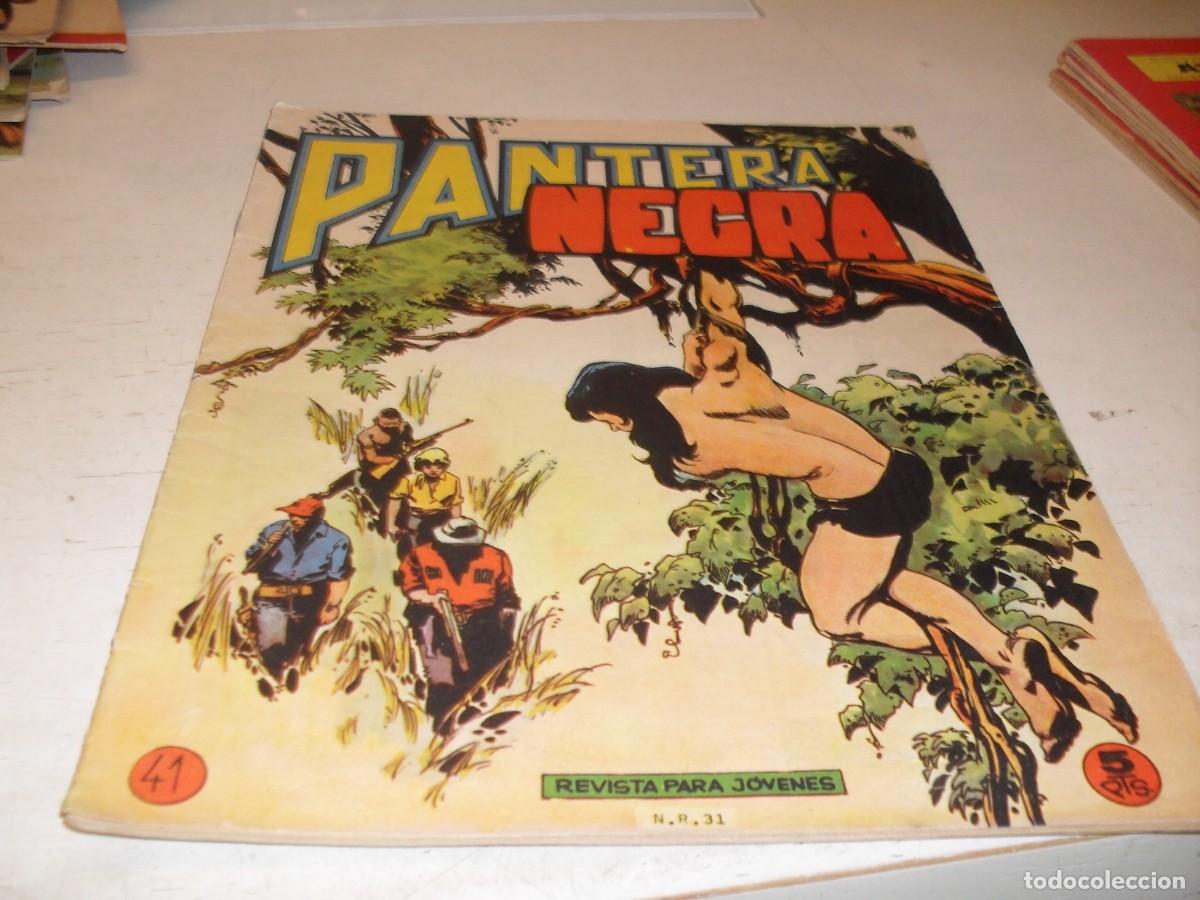 Tebeos: (ORIGINAL)PANTERA NEGRA N&ordm; 41,CON CROMOS ESTAMPAS DE AFRICA 161 AL 164,DE 65,REVISTA,MAGA,1965