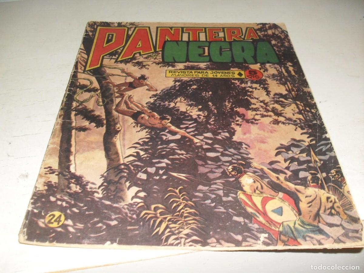 Tebeos: (ORIGINAL)PANTERA NEGRA N&ordm; 24,CON CROMOS ESTAMPAS DE AFRICA 93 AL 96,DE 65,REVISTA,MAGA,1965