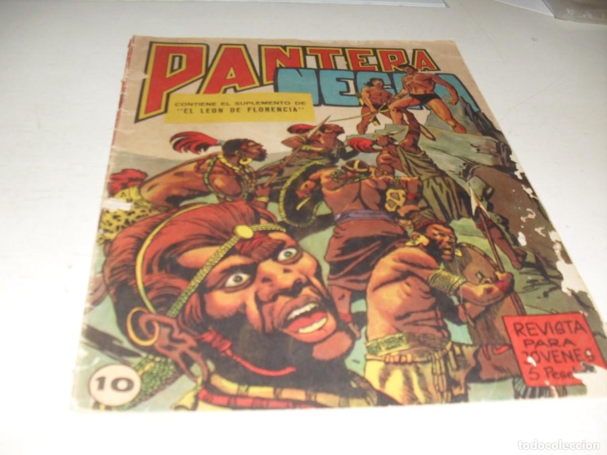 Tebeos: (ORIGINAL)PANTERA NEGRA N&ordm; 10,CON CROMOS ESTAMPAS DE AFRICA 37 AL 40,DE 65,REVISTA,MAGA,1965