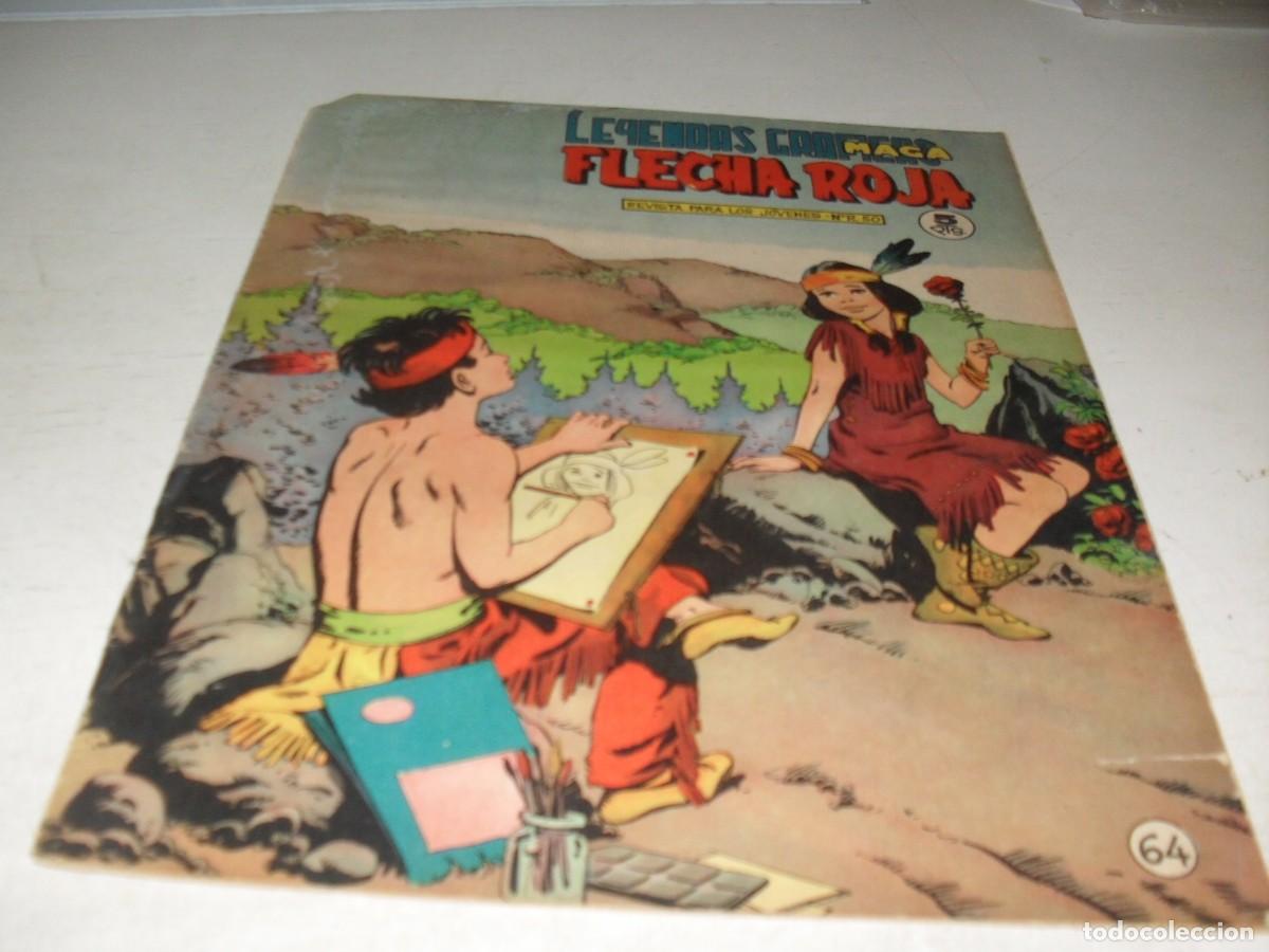 Tebeos: (ORIGINAL)FLECHA ROJA N&ordm; 64,CON RECORTABLE PIZARRO EN LA ISLA DEL HAMBRE 2 ,DE 65,REVISTA,MAGA,1965