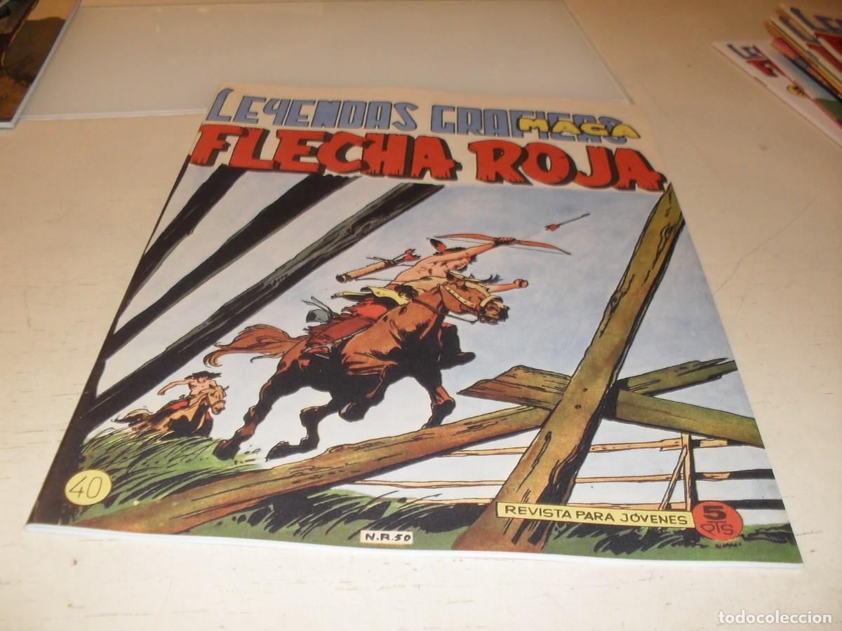 Tebeos: (ORIGINAL)FLECHA ROJA N&ordm; 40,CON CROMOS VIDA DE LOS INDIOS DEL 157 AL 160,DE 65,REVISTA,MAGA,1965