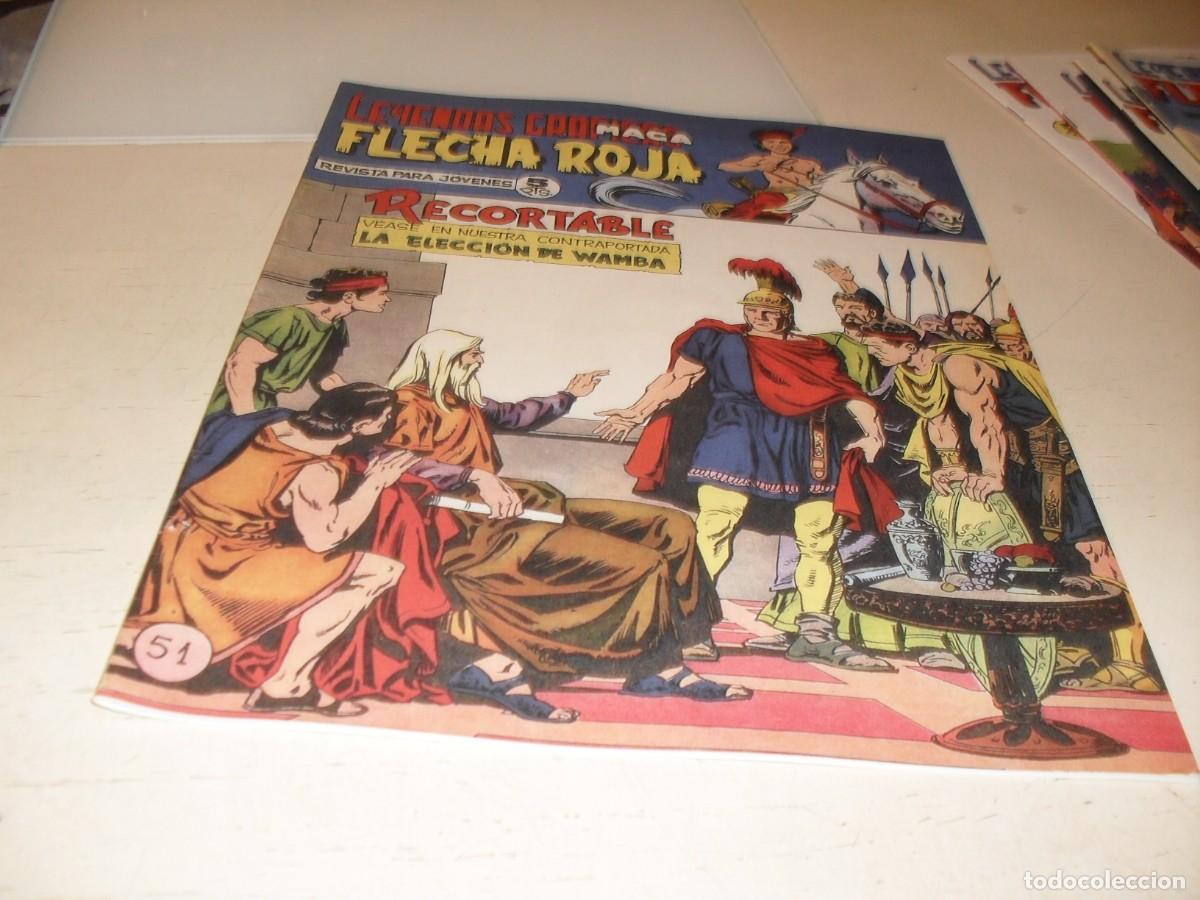 Tebeos: (FACSIMIL)FLECHA ROJA N&ordm; 51,DE 65,CON RECORTABLE LA ELECCION DE WAMBA 1,REVISTA,MAGA,1965