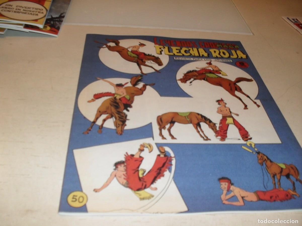 Tebeos: (FACSIMIL)FLECHA ROJA N&ordm; 50,DE 65,CON RECORTABLE VAMOS A ESQUIAR,REVISTA,MAGA,1965