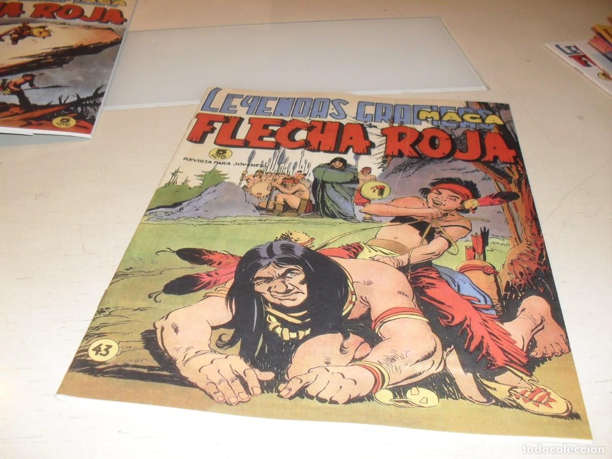Tebeos: (FACSIMIL)FLECHA ROJA N&ordm; 43,DE 65,CON CROMOS VIDA DE LOS INDIOS 169 AL 172,REVISTA,MAGA,1965