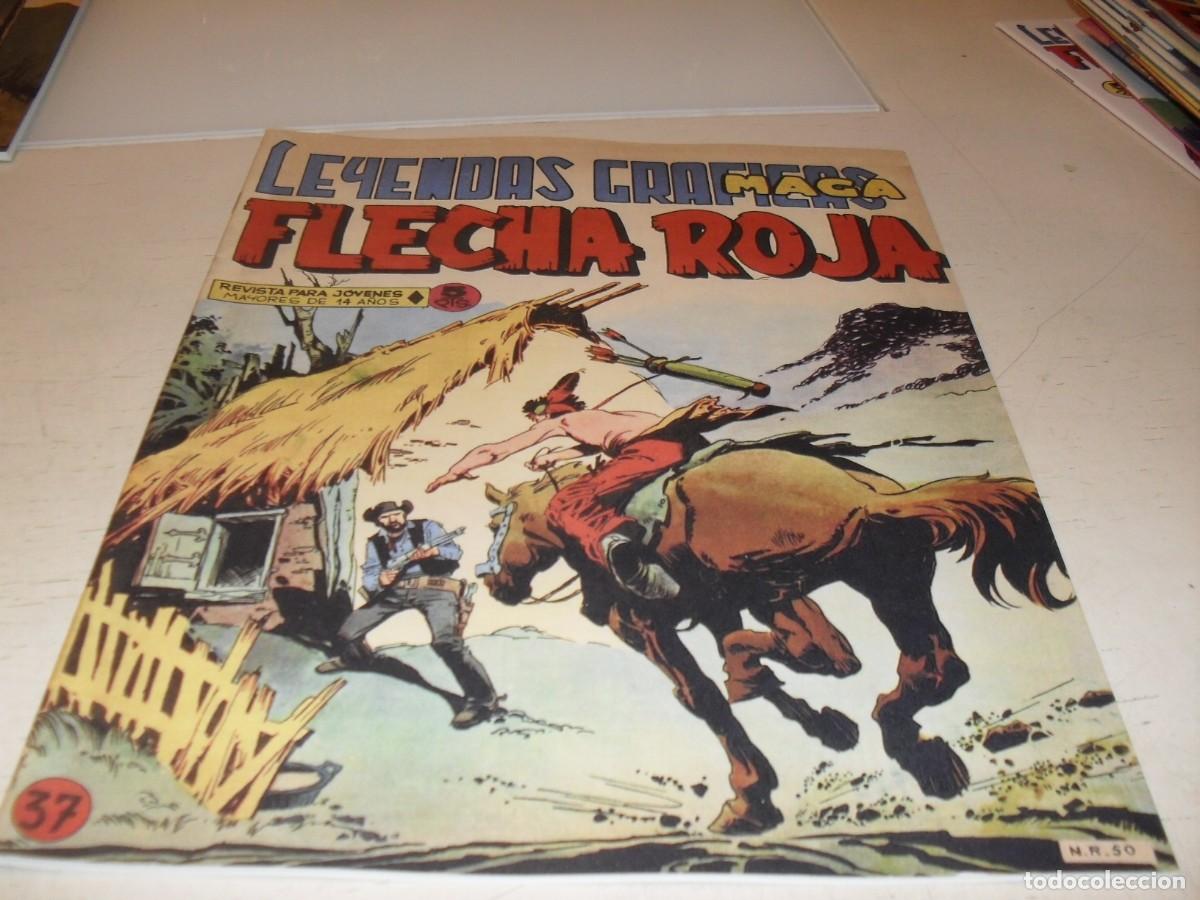 Tebeos: (FACSIMIL)FLECHA ROJA N&ordm; 37,DE 65,CON CROMOS VIDA DE LOS INDIOS 145 AL 148,REVISTA,MAGA,1965