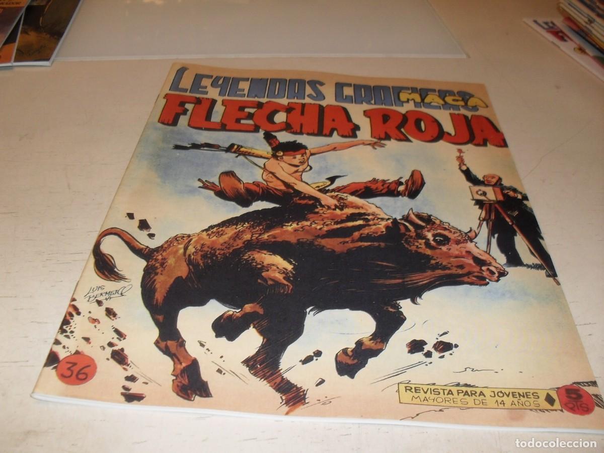 Tebeos: (FACSIMIL)FLECHA ROJA N&ordm; 36,DE 65,CON CROMOS VIDA DE LOS INDIOS 141 AL 144,REVISTA,MAGA,1965