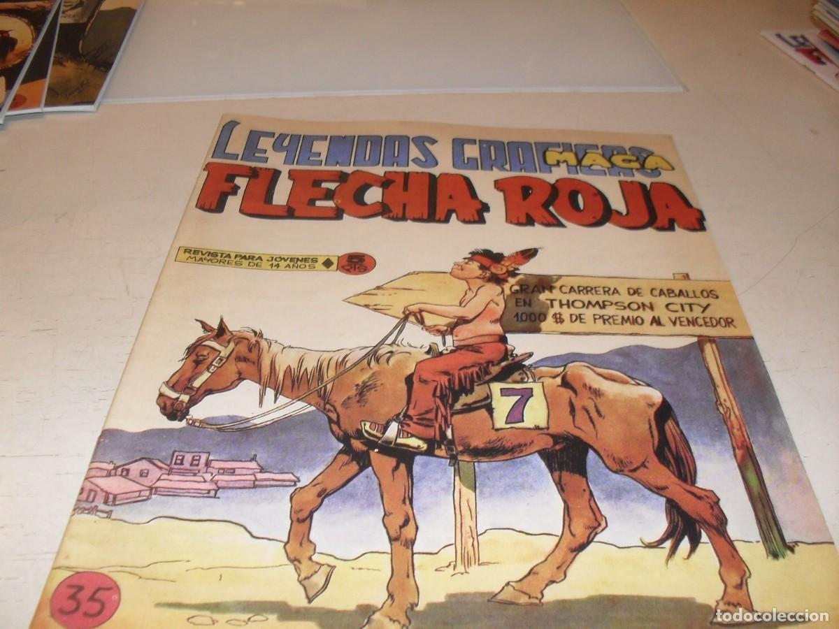 Tebeos: (FACSIMIL)FLECHA ROJA N&ordm; 35,DE 65,CON CROMOS VIDA DE LOS INDIOS 137 AL 140,REVISTA,MAGA,1965