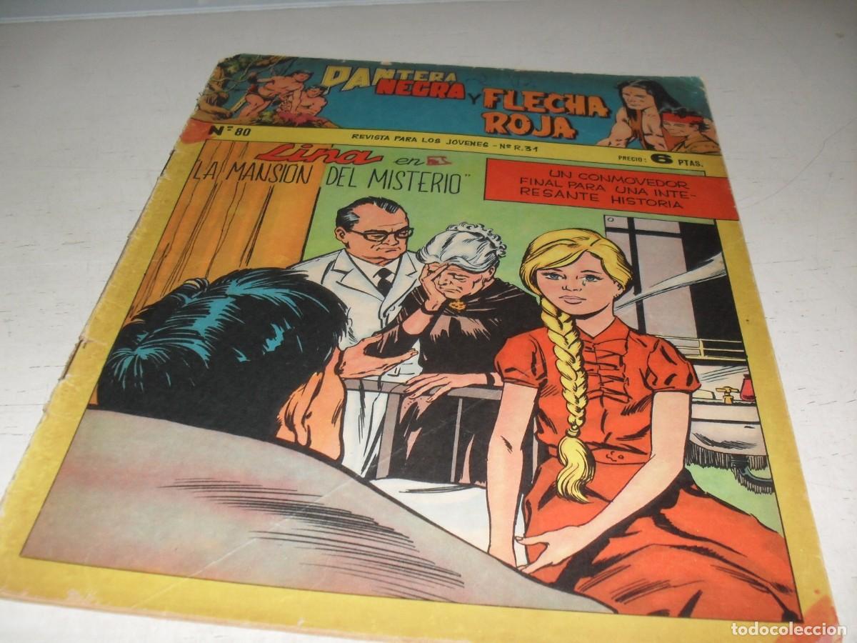 Tebeos: (ORIGINAL),PANTERA NEGRA Y FLECHA ROJA N&ordm; 80,DE 97,REVISTA,MAGA,1965