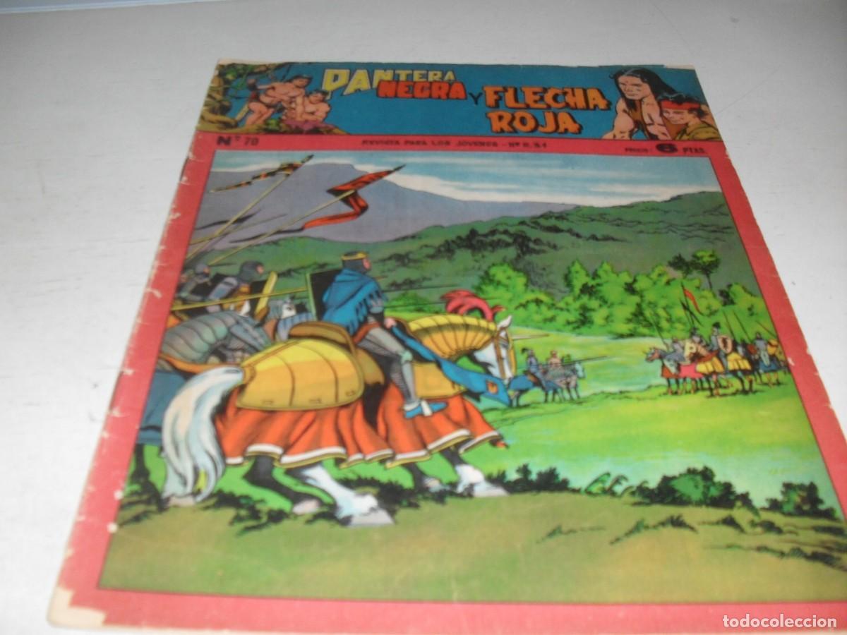 Tebeos: (ORIGINAL),PANTERA NEGRA Y FLECHA ROJA N&ordm; 70,CON RECORTABLE MAPA DE ESPA&Ntilde;A,DE 97,REVISTA,MAGA,1965