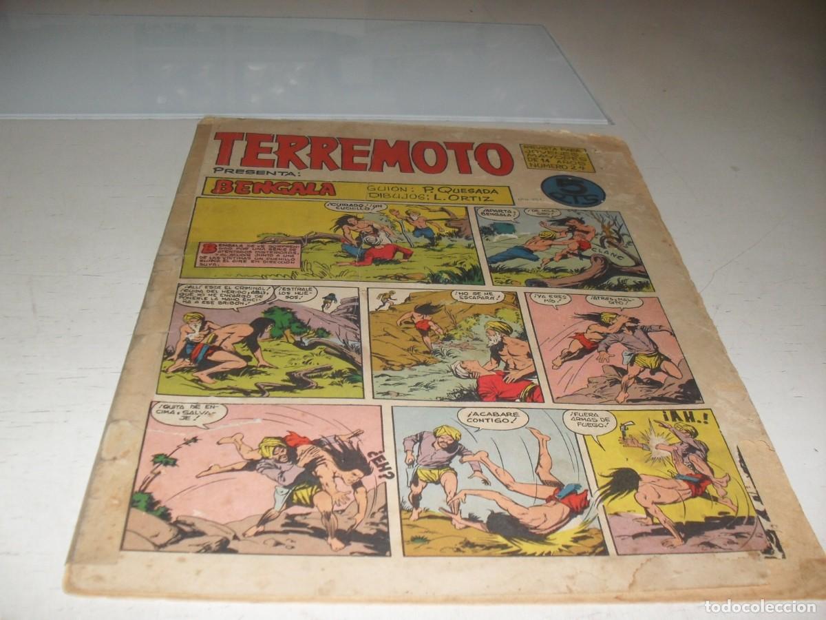 Tebeos: (ORIGINAL),TERREMOTO N&ordm; 24,CON BENGALA,REVISTA,MAGA,1964