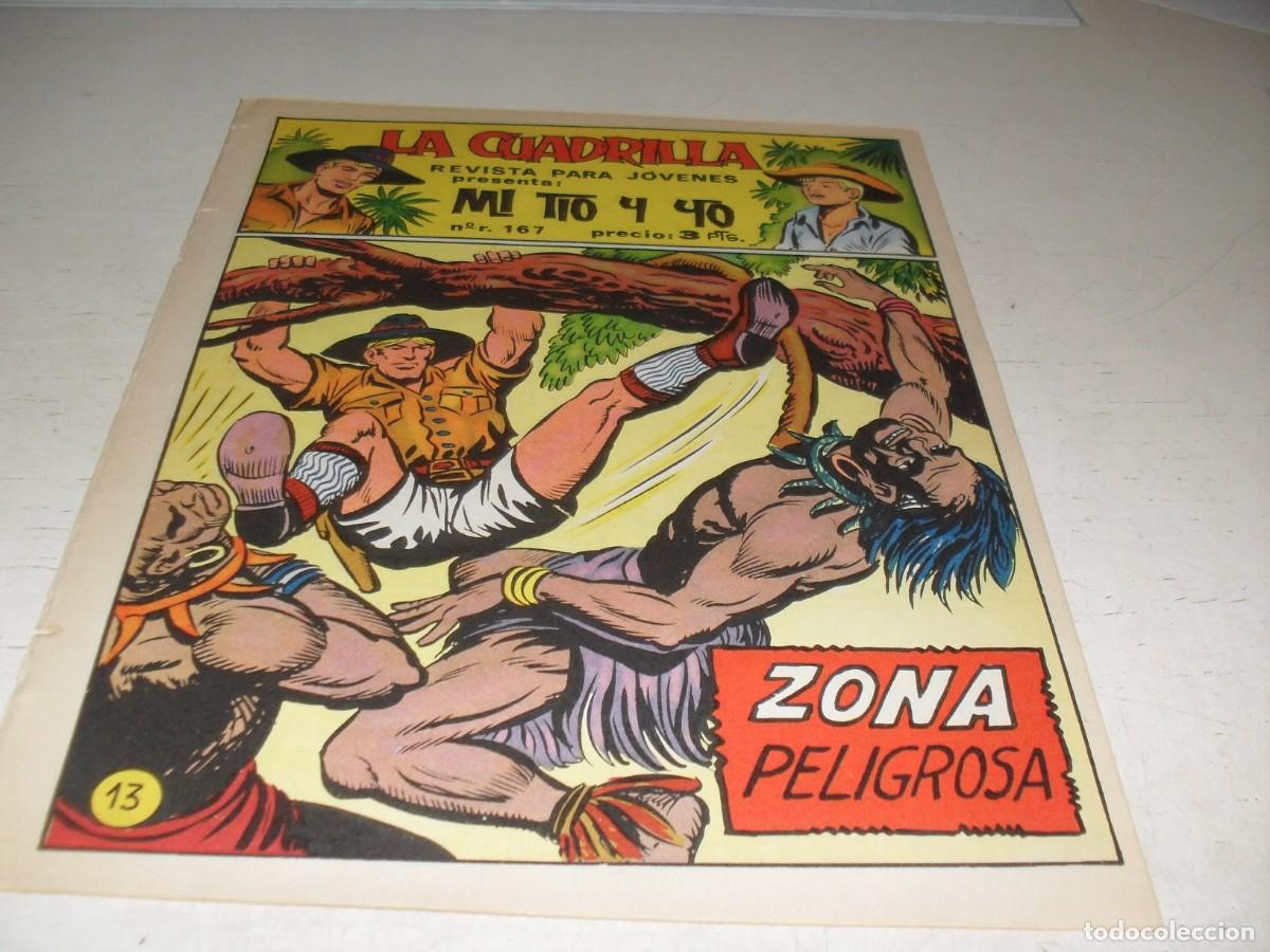 Tebeos: (ORIGINAL),MI TIO Y YO,DE M.GAGO,N&ordm; 13,ZONA PELIGROSA.DE 49,REVISTA,MAGA,1964