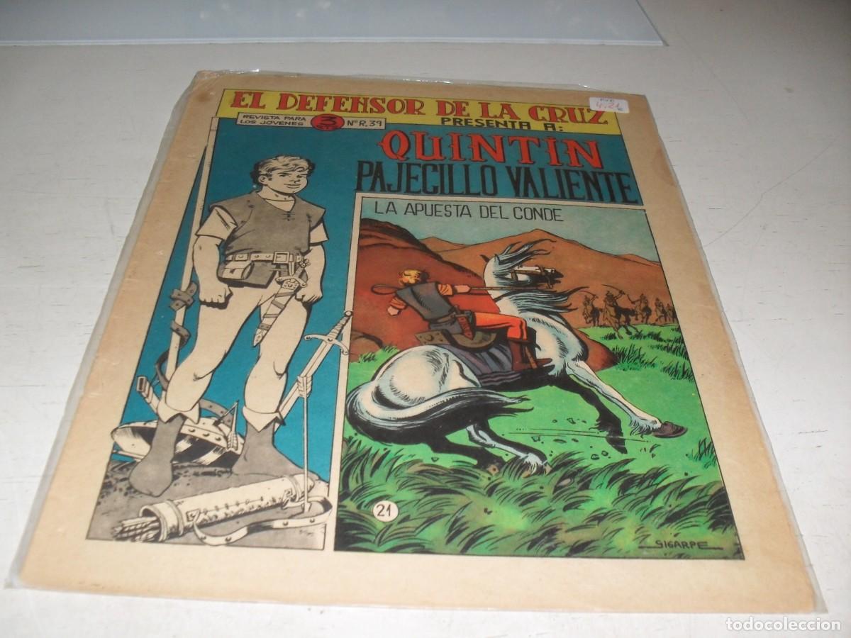 Tebeos: (ORIGINAL),QUINTIN,EL PAJECILLO VALIENTE,N&ordm; 21,LA APUESTA DEL CONDE,.DE 23,REVISTA,MAGA,1965