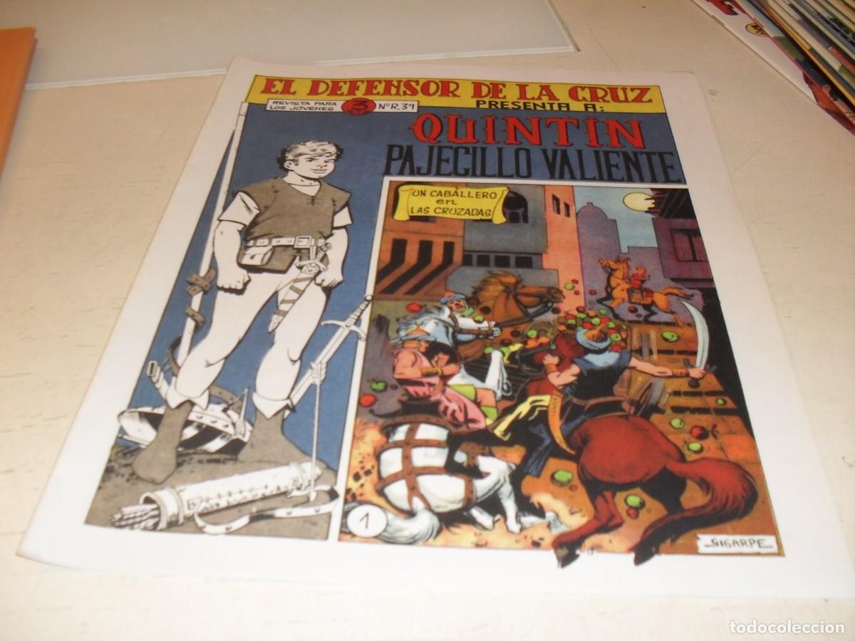 Tebeos: (FACSIMIL),QUINTIN,EL PAJECILLO VALIENTE,N&ordm; 1,UN CABALLERO EN LAS CRUZADAS.DE 23,REVISTA,MAGA,1965