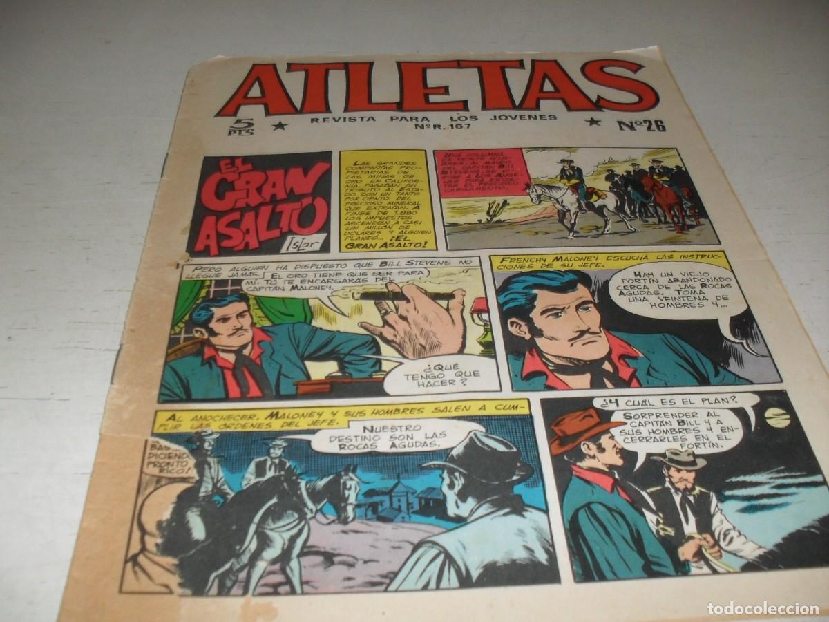 Tebeos: (ORIGINAL),ATLETAS N&ordm; 26,EL GRAN ASALTO,DE ISLAR,DE 32,REVISTA,MAGA,1965