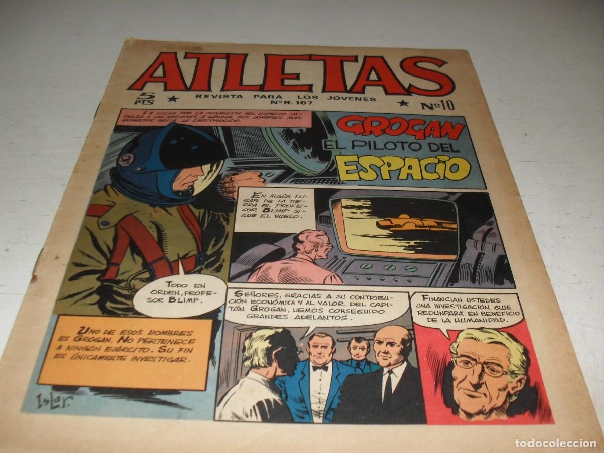 Tebeos: (ORIGINAL),ATLETAS N&ordm; 10,GROGAN,EL PILOTO DEL ESPACIO,DE ISLAR,DE 32,REVISTA,MAGA,1965