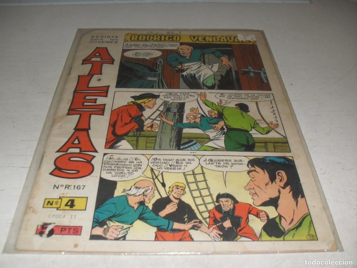 Tebeos: (ORIGINAL),ATLETAS N&ordm; 4,PRIMEROS N&ordm;,RODRIGO VENDAVAL,DE 32,REVISTA,MAGA,1965