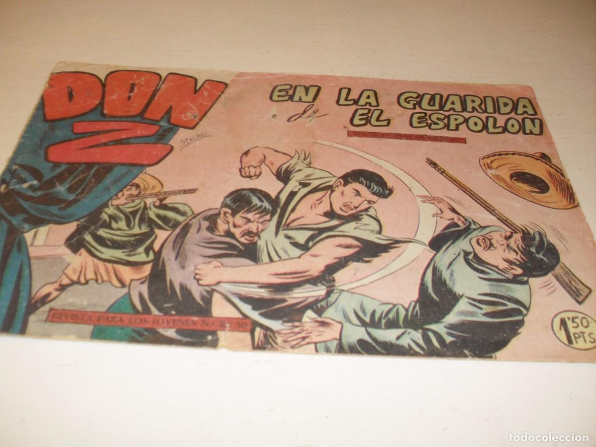 Tebeos: DON Z,ORIGINAL,N&ordm; 9,EN LA GUARIDA DE EL ESPOLON,DE 90.MAGA,1959