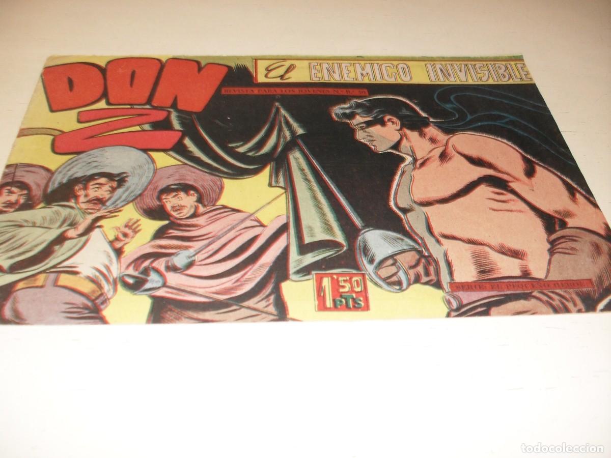 Tebeos: DON Z,ORIGINAL,N&ordm; 7,EL ENEMIGO INVISIBLE,DE 90.MAGA,1959