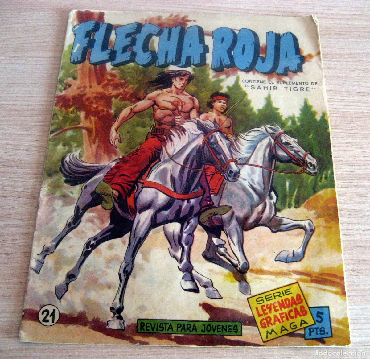 Tebeos: FLECHA ROJA N.&ordm; 21 MAGA A&Ntilde;O 1962