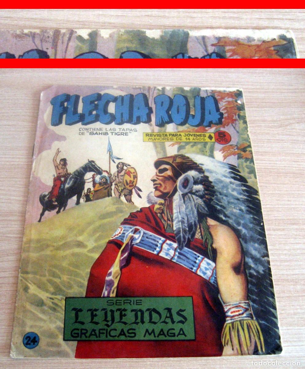 Tebeos: FLECHA ROJA N.&ordm; 24 MAGA A&Ntilde;O 1962 - Foto 1
