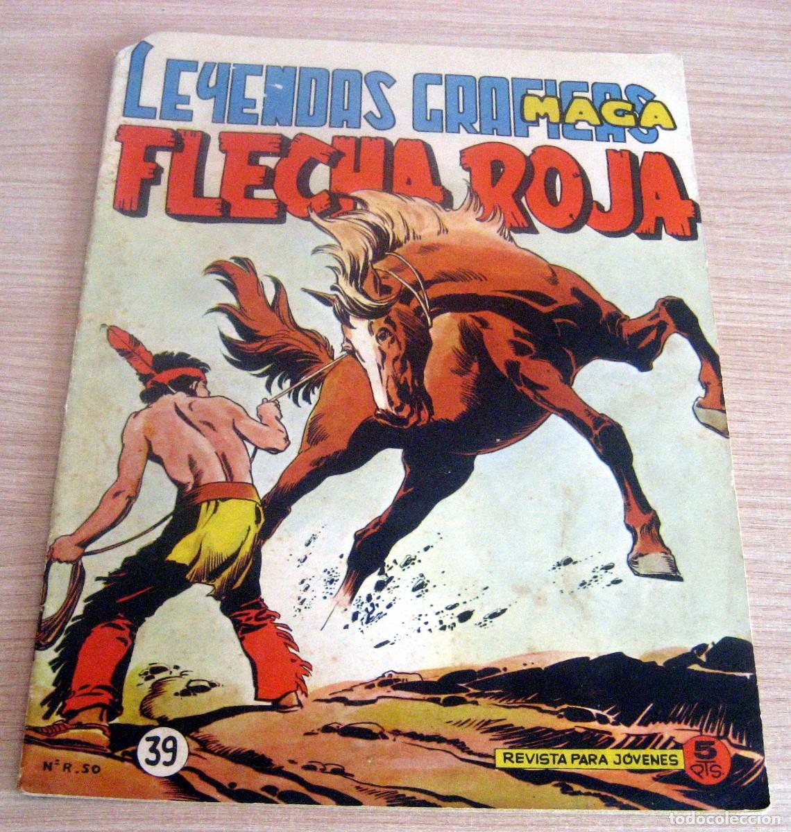 Tebeos: FLECHA ROJA N.&ordm; 39 MAGA A&Ntilde;O 1962 COMIC EN BUEN ESTADO