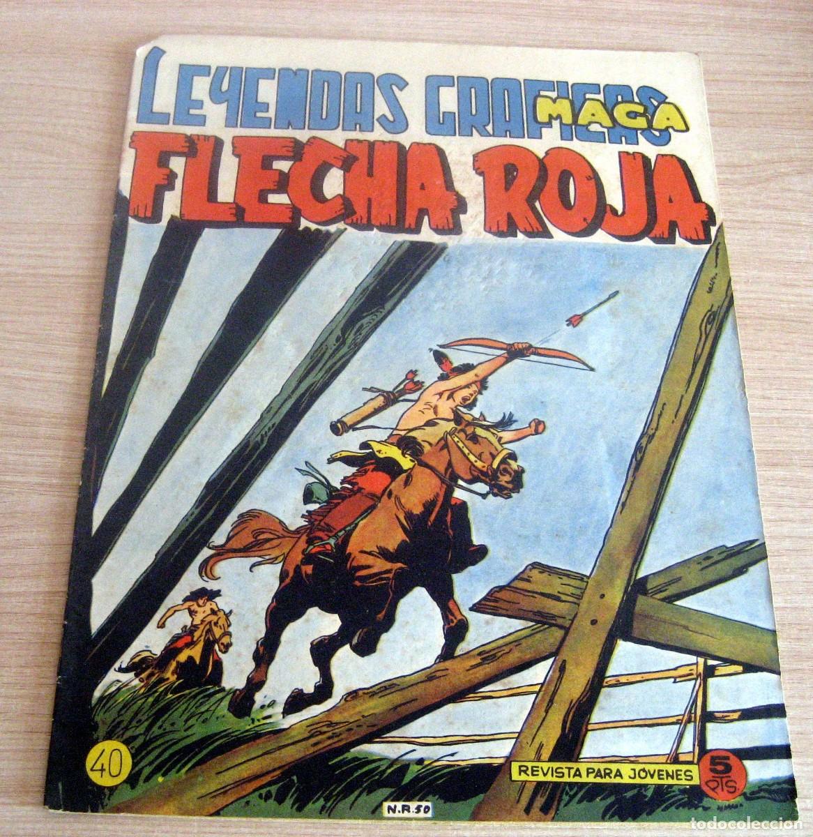 Tebeos: FLECHA ROJA N.&ordm; 40 MAGA A&Ntilde;O 1962 COMIC EN BUEN ESTADO