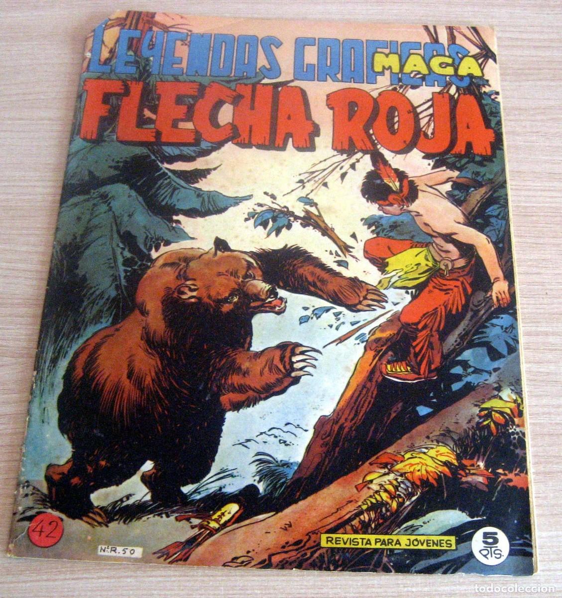 Tebeos: FLECHA ROJA N.&ordm; 42 MAGA A&Ntilde;O 1962 COMIC EN BUEN ESTADO
