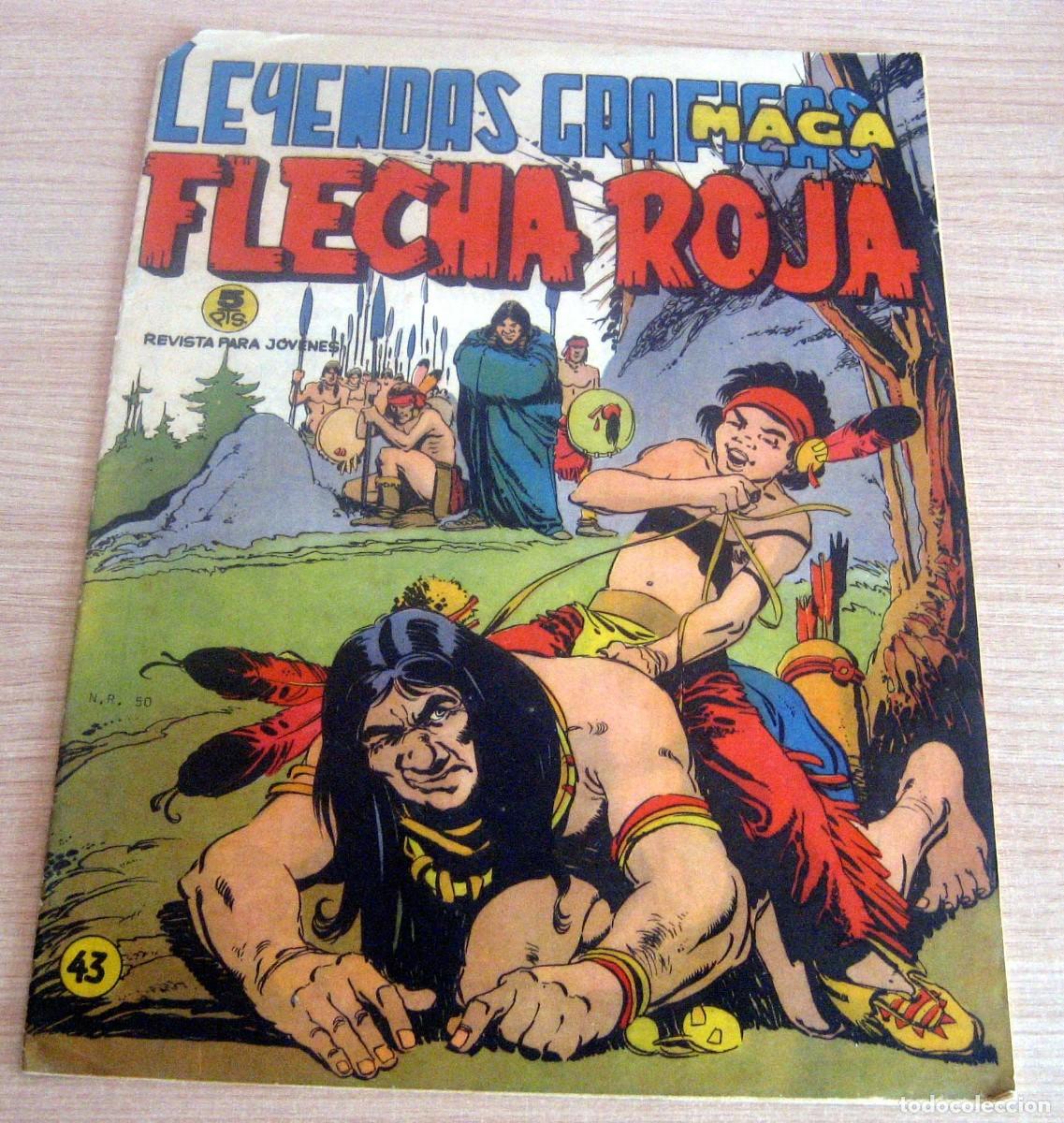 Tebeos: FLECHA ROJA N.&ordm; 43 MAGA A&Ntilde;O 1962 COMIC EN BUEN ESTADO