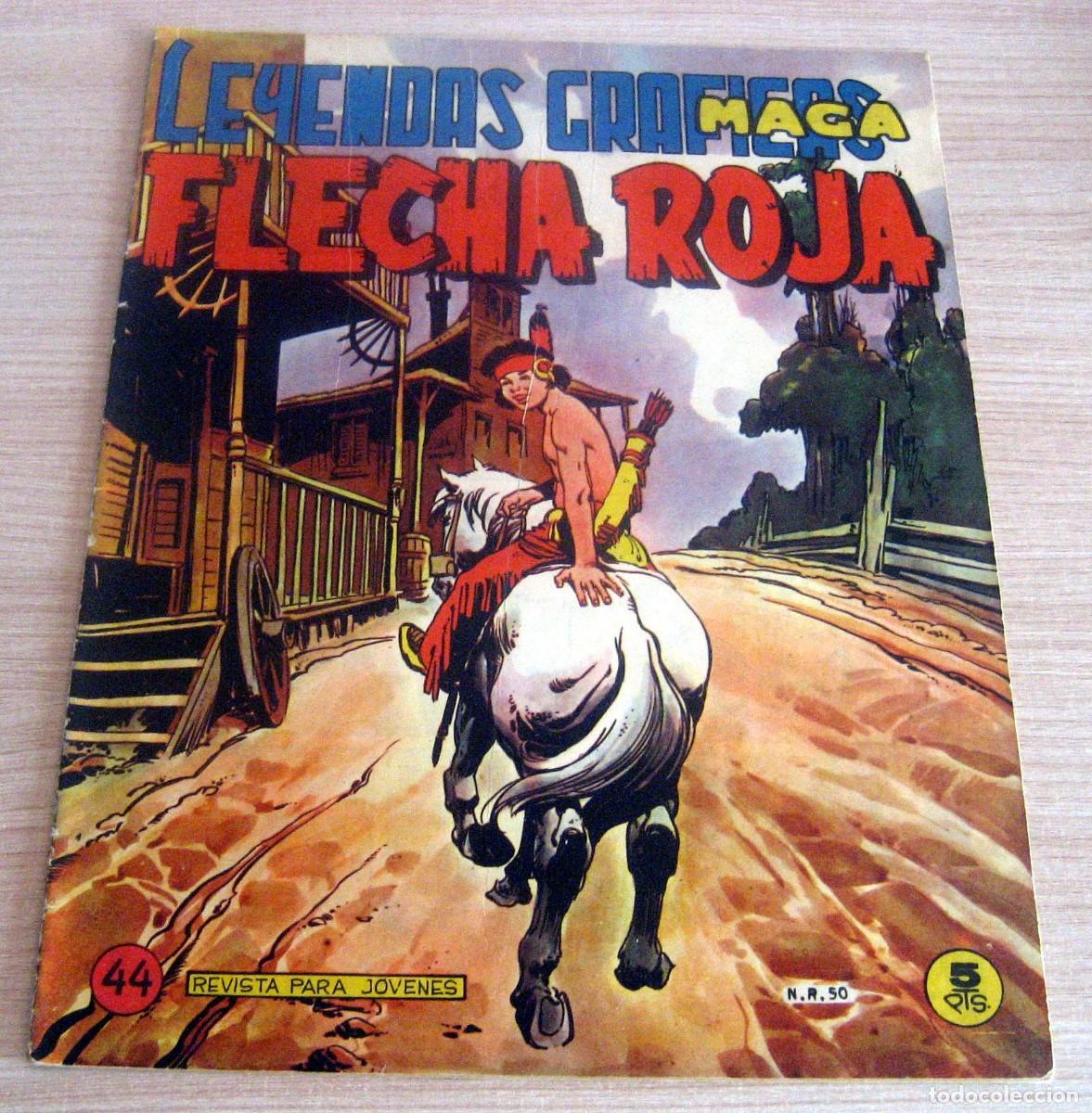 Tebeos: FLECHA ROJA N.&ordm; 44 MAGA A&Ntilde;O 1962 COMIC EN BUEN ESTADO
