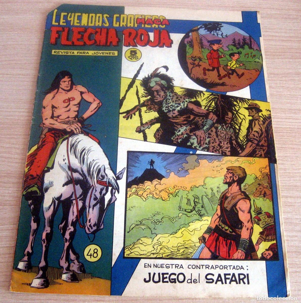 Tebeos: FLECHA ROJA N.&ordm; 48 MAGA A&Ntilde;O 1962 COMIC EN BUEN ESTADO