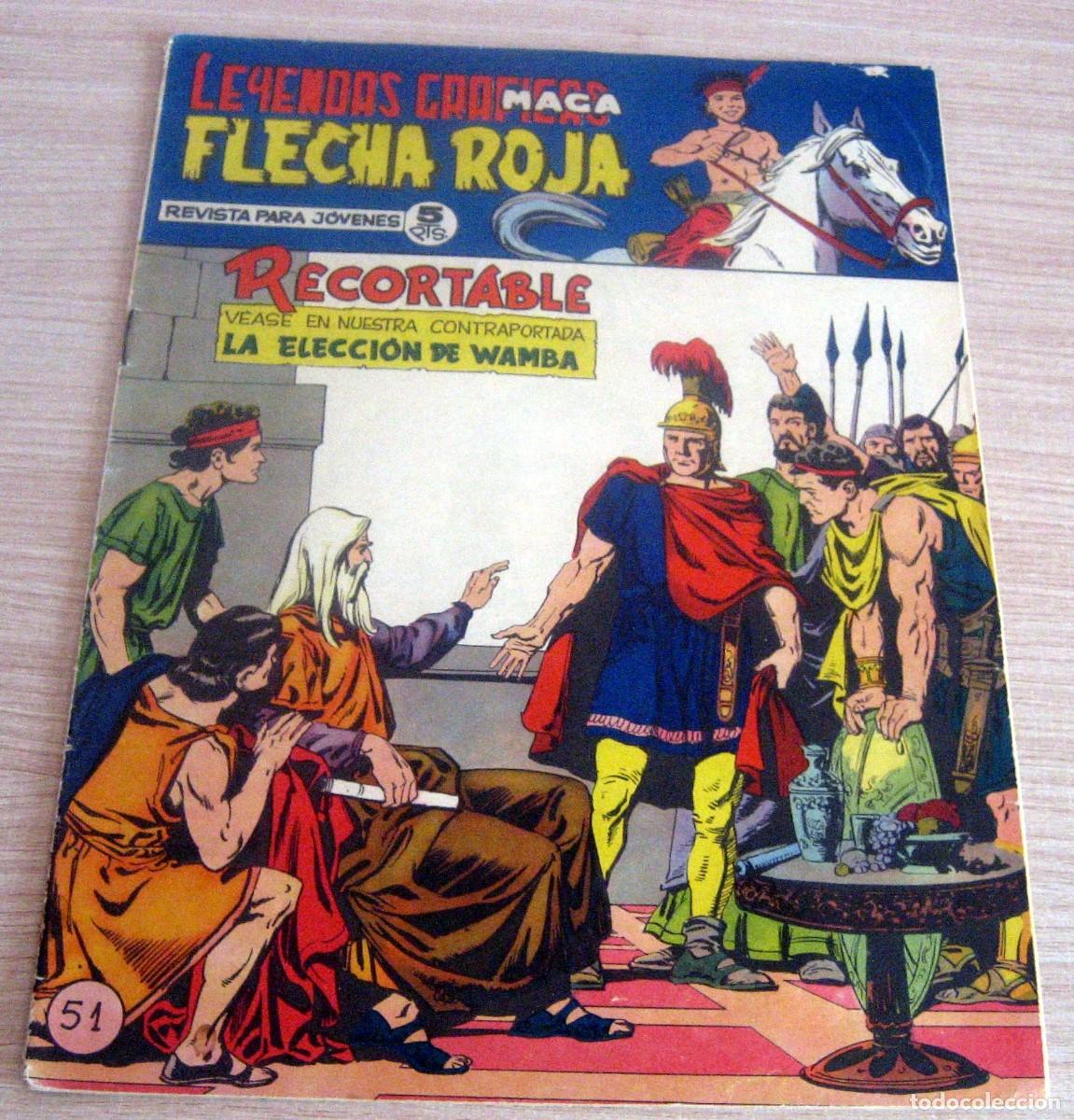 Tebeos: FLECHA ROJA N.&ordm; 51 MAGA A&Ntilde;O 1962 COMIC EN BUEN ESTADO