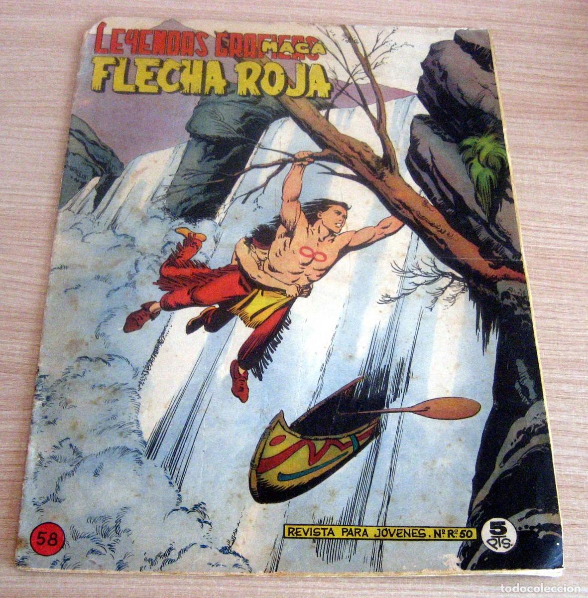 Tebeos: FLECHA ROJA N.&ordm; 58 MAGA A&Ntilde;O 1962 COMIC EN BUEN ESTADO