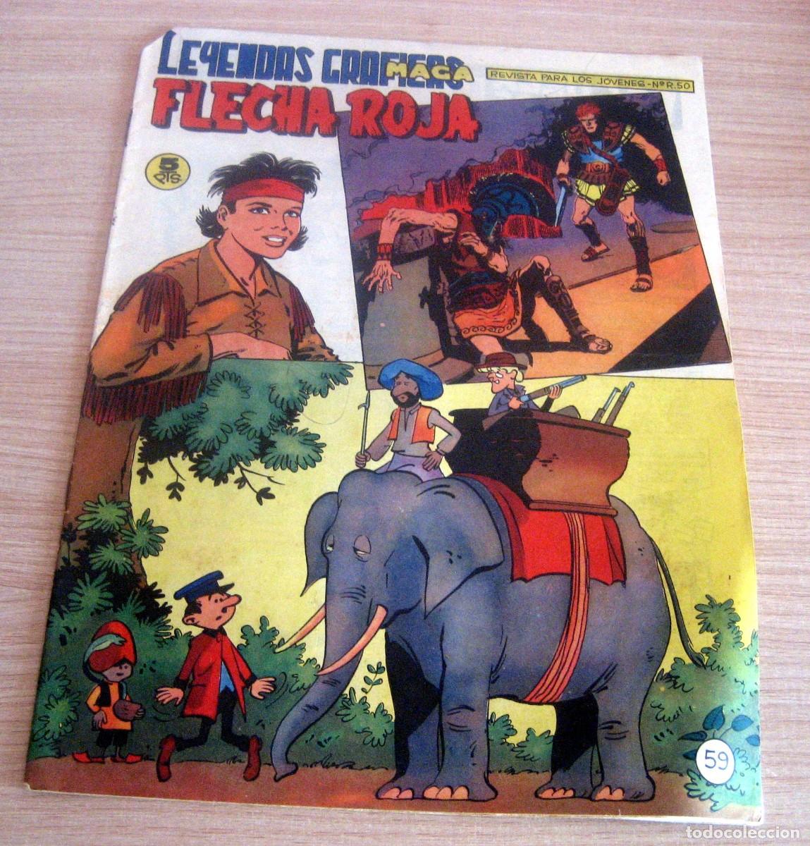 Tebeos: FLECHA ROJA N.&ordm; 59 MAGA A&Ntilde;O 1962 COMIC EN BUEN ESTADO