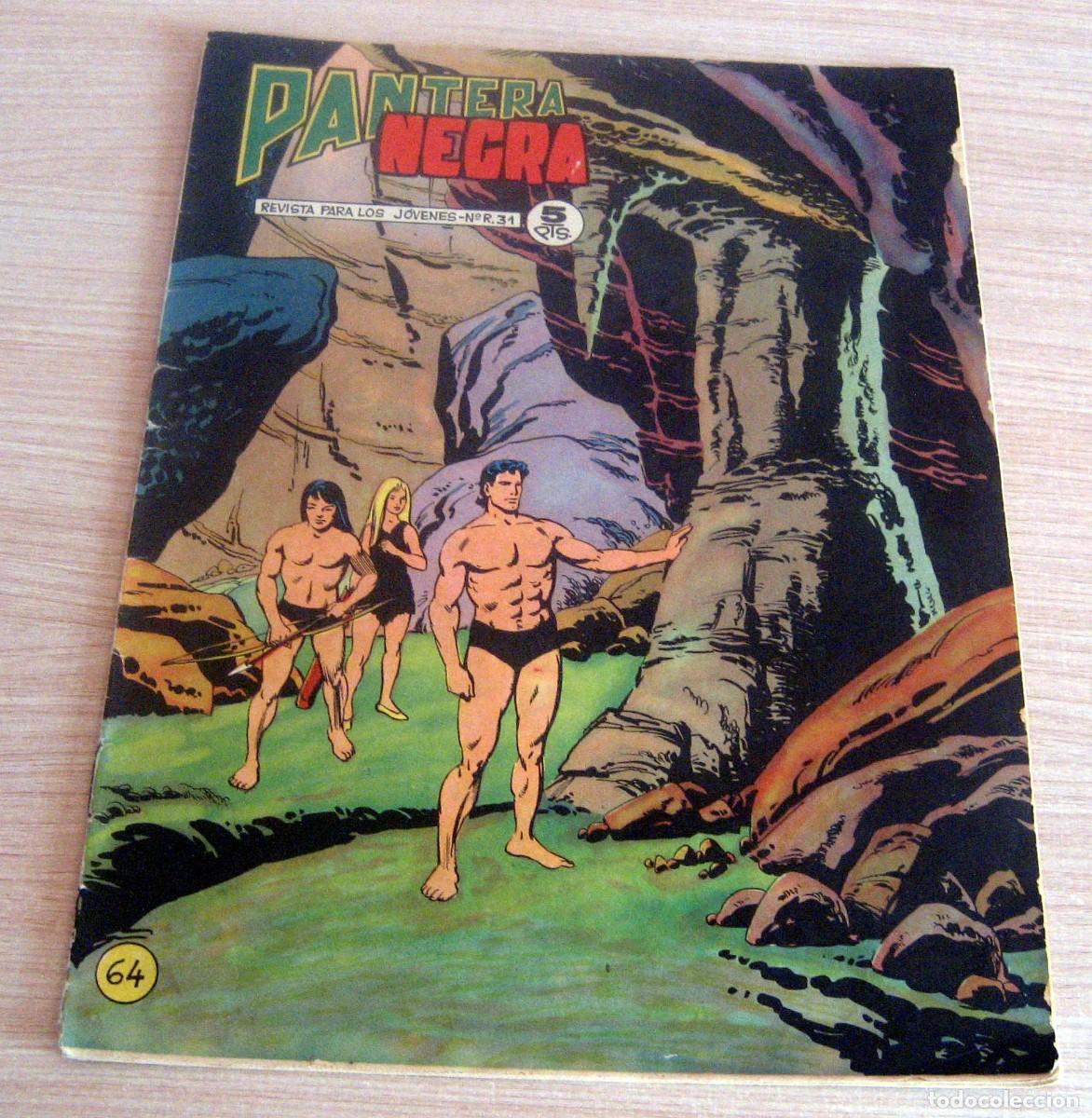 Tebeos: PANTERA NEGRA N.&ordm; 64 MAGA A&Ntilde;O 1958 C&Oacute;MIC EN BUEN ESTADO MINI ROTO CONTRAPORTADA EN EL BORDE ESQUINA