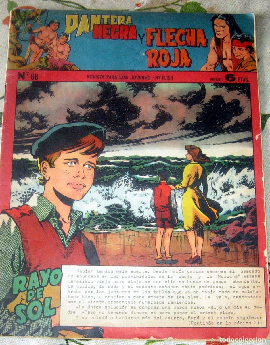 Tebeos: PANTERA NEGRA Y FLECHA ROJA N.&ordm; 68 MAGA A&Ntilde;O 1958 C&Oacute;MIC EN BUEN ESTADO