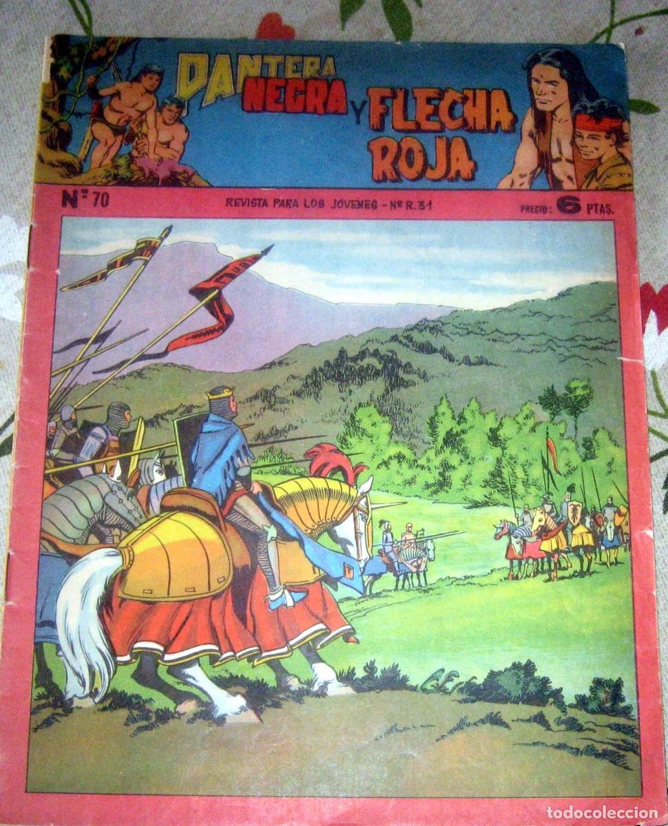 Tebeos: PANTERA NEGRA Y FLECHA ROJA N.&ordm; 70 MAGA A&Ntilde;O 1958 C&Oacute;MIC EN BUEN ESTADO
