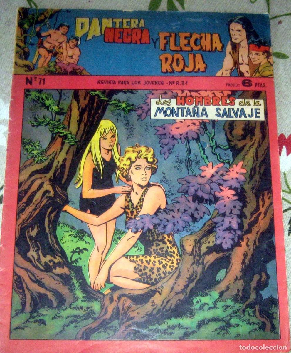 Tebeos: PANTERA NEGRA Y FLECHA ROJA N.&ordm; 71 MAGA A&Ntilde;O 1958 C&Oacute;MIC EN BUEN ESTADO