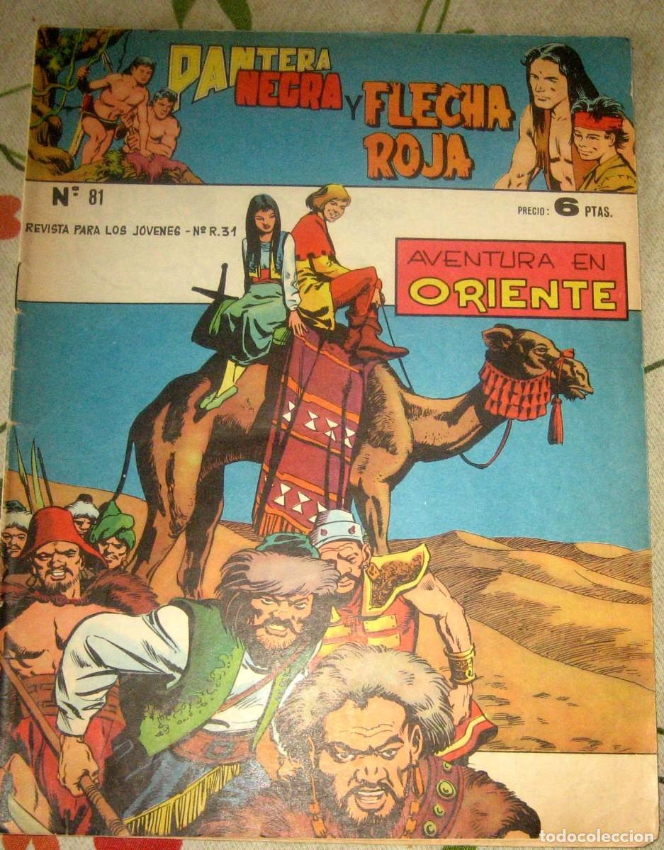 Tebeos: PANTERA NEGRA Y FLECHA ROJA N.&ordm; 81 MAGA A&Ntilde;O 1958 C&Oacute;MIC EN BUEN ESTADO