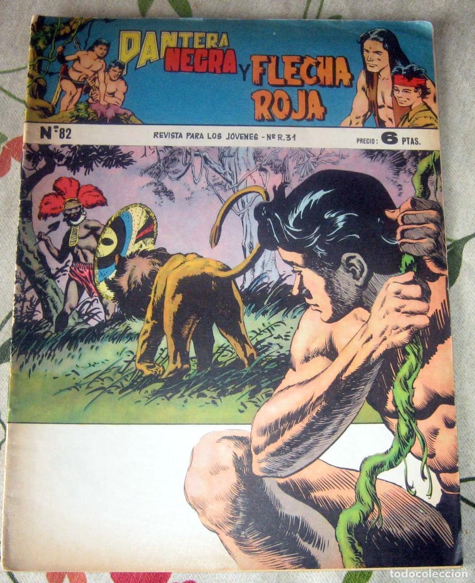 Tebeos: PANTERA NEGRA Y FLECHA ROJA N.&ordm; 82 MAGA A&Ntilde;O 1958 C&Oacute;MIC EN BUEN ESTADO