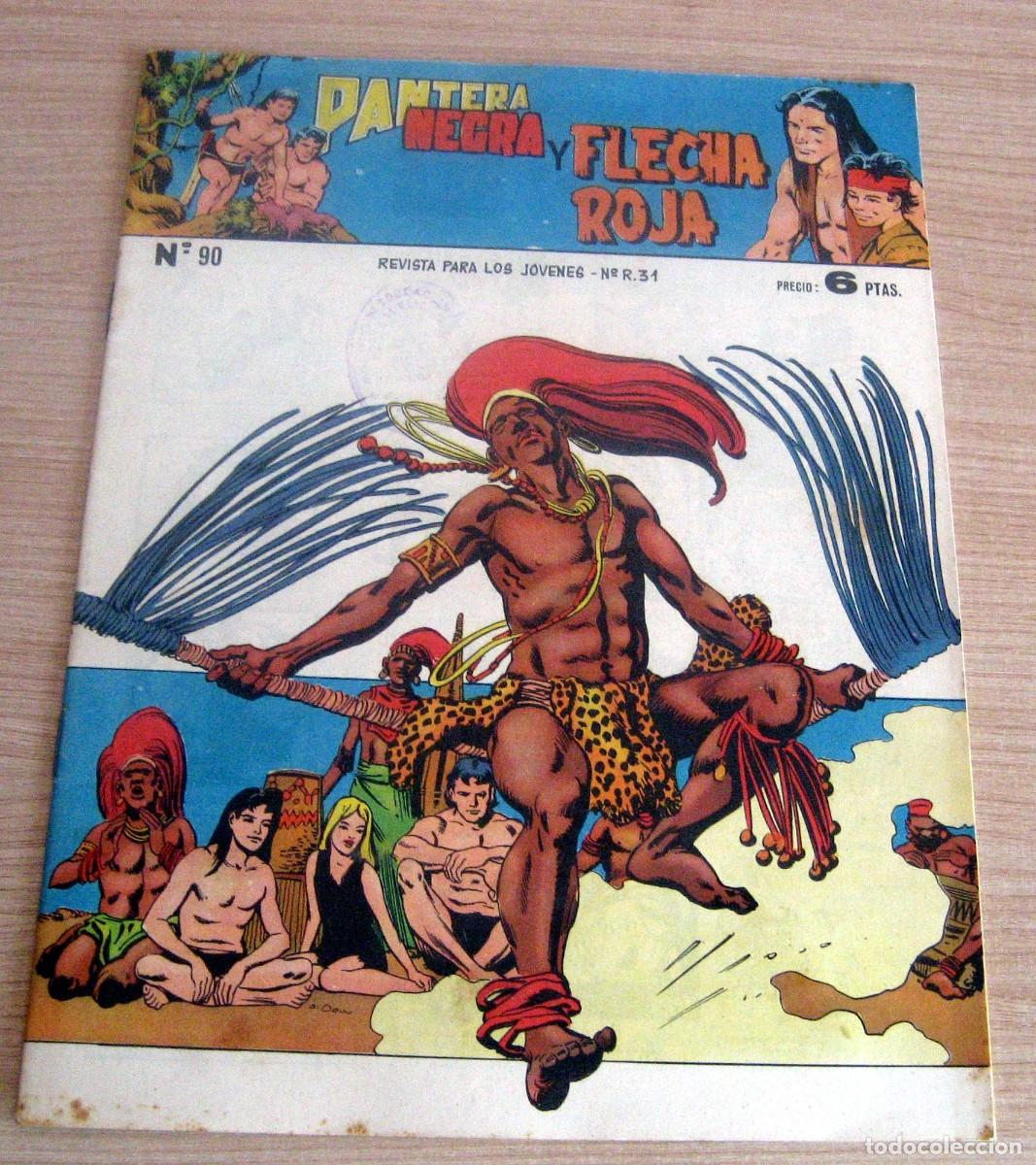 Tebeos: PANTERA NEGRA Y FLECHA ROJA N.&ordm; 90 MAGA A&Ntilde;O 1958 C&Oacute;MIC EN BUEN ESTADO