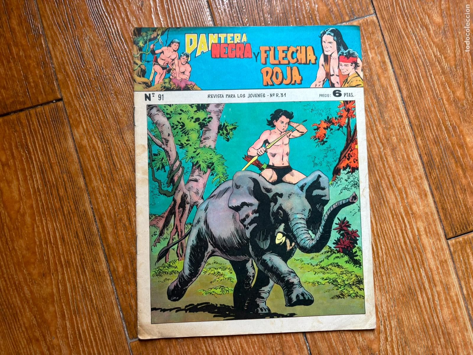 Tebeos: PANTERA NEGRA Y FLECHA ROJA REVISTA N&ordm; 91 EDITORIAL MAGA