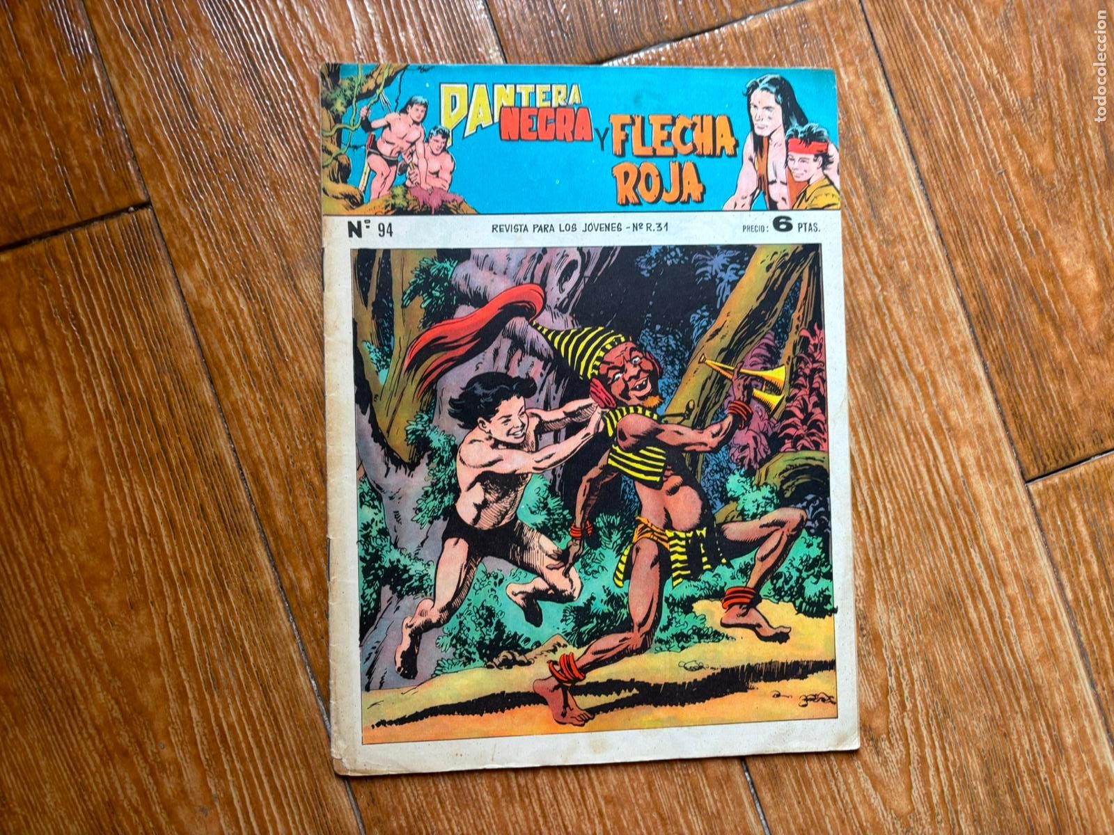 Tebeos: PANTERA NEGRA Y FLECHA ROJA REVISTA N&ordm; 94 EDITORIAL MAGA