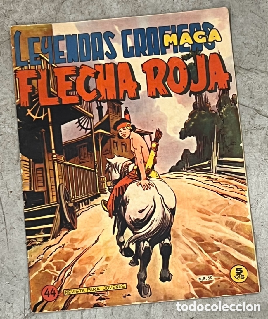 Tebeos: Revista / Comic. Flecha Roja, 44. Revista para los J&oacute;venes. 1962.