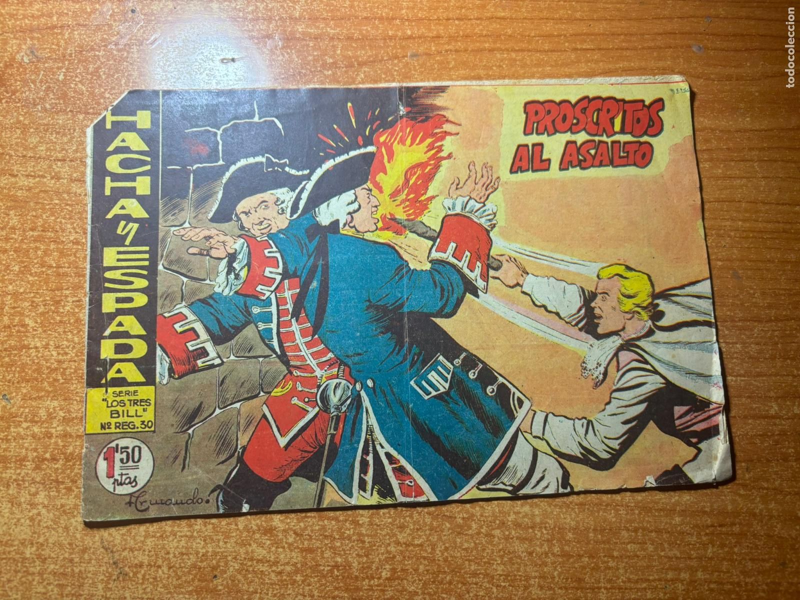 Tebeos: HACHA Y ESPADA N&ordm; 6 EDITORIAL MAGA ORIGINAL - Foto 1