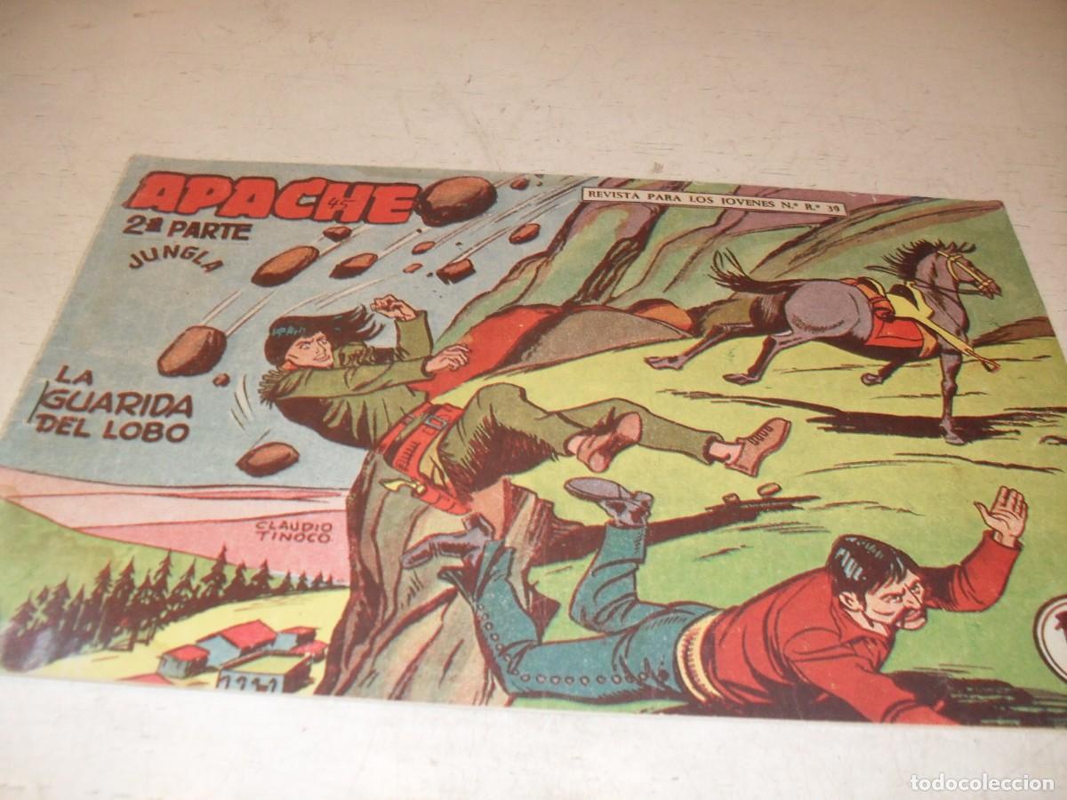 Tebeos: (ORIGINAL)APACHE 2&ordf; PARTE N&ordm; 45,LA GUARIDA DEL LOBO,DE 76.MAGA,1960