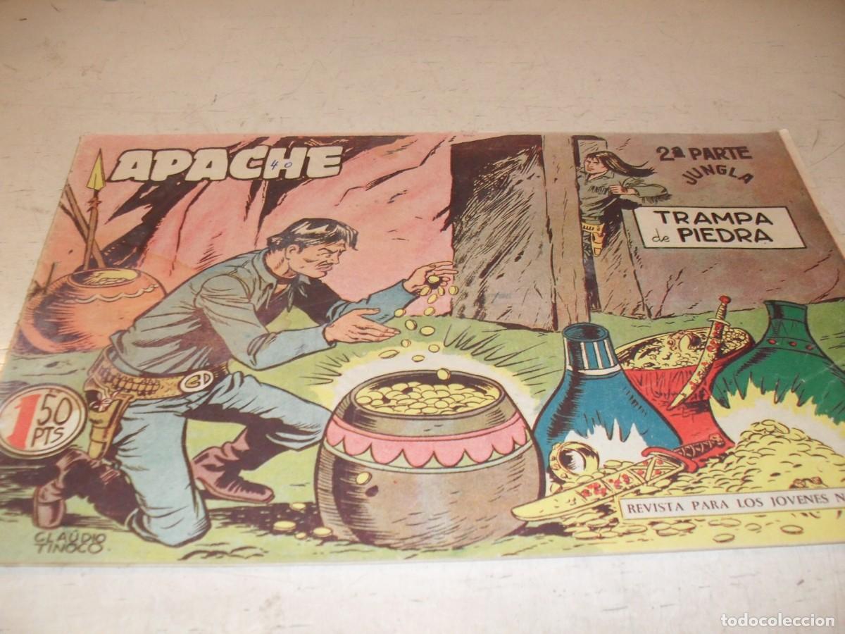 Tebeos: (ORIGINAL)APACHE 2&ordf; PARTE N&ordm; 40,TRAMPA DE PIEDRA,DE 76.MAGA,1960