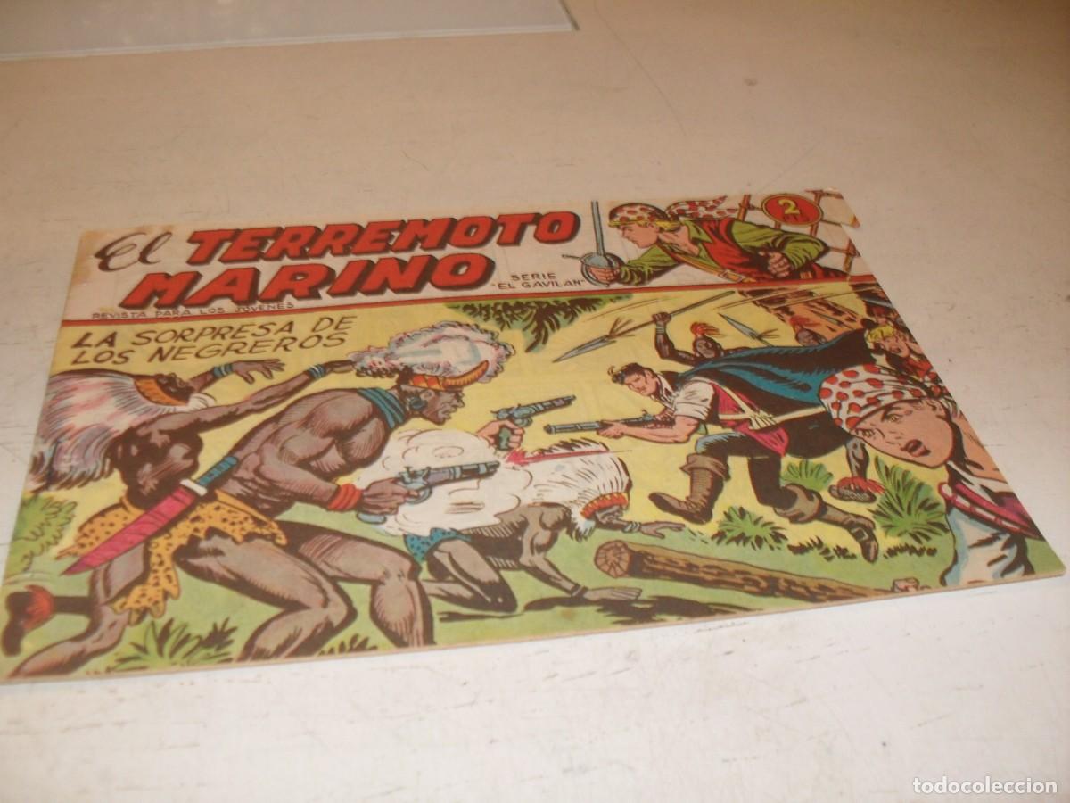 Tebeos: (ORIGINAL),EL TERREMOTO MARINO N&ordm; 24,LA SORPRESA DE LOS NEGREROS,DE MANUEL GAGO,DE 48.MAGA,1963