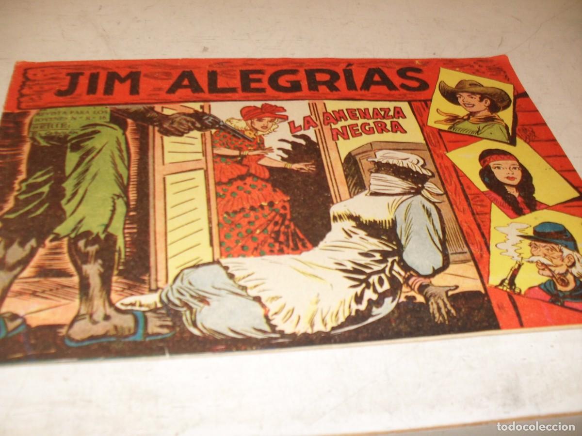 Tebeos: (ORIGINAL),JIM ALEGRIAS N&ordm; 66,LA AMENAZA NEGRA,DE MANUEL GAGO,DE 69.MAGA,1960