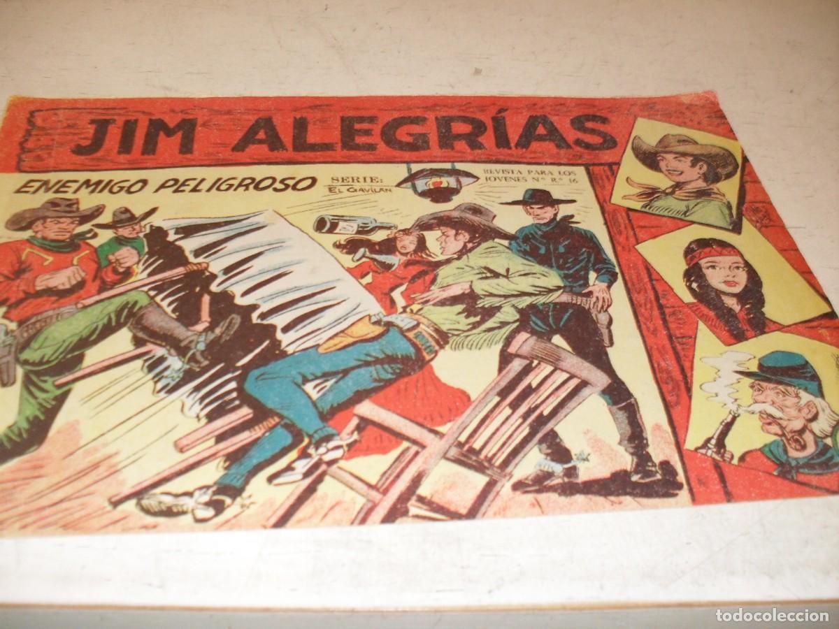 Tebeos: (ORIGINAL),JIM ALEGRIAS N&ordm; 32,ENEMIGO PELIGROSO,DE MANUEL GAGO,DE 69.MAGA,1960